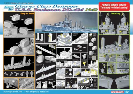 USS Buchanan DDG-484 1942 - 1/350 - Dragon 01021 1021