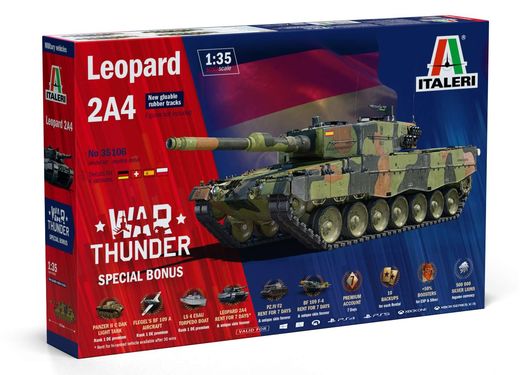 Maquette d'avion militaire : War Thunder Series Leopard 2 A4 1/35 - Italeri 35106