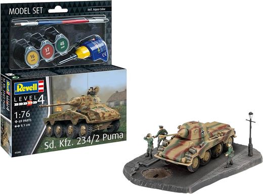 Maquette militaire : Model set du Sd.Kfz. 234/2 Puma - 1:76 - Revell 63288