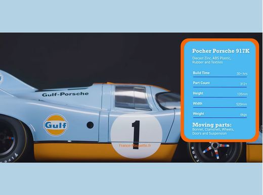 HK118 Porsche 917K au 1/8 - Gulf Edition - Pocher HK118F