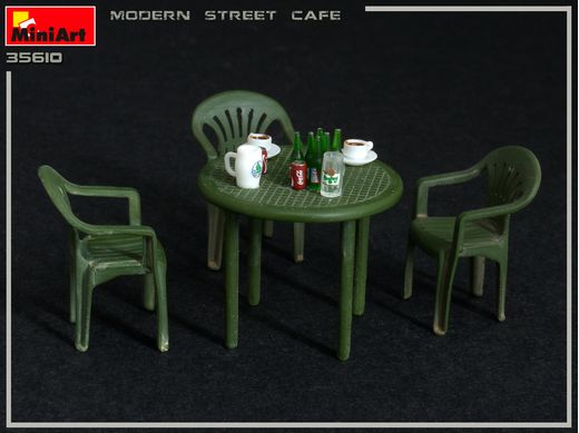 Décor miniature : Terrasse de Bar/Café moderne - 1/35 - Miniart 35610