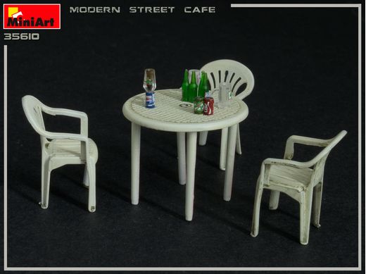 Décor miniature : Terrasse de Bar/Café moderne - 1/35 - Miniart 35610