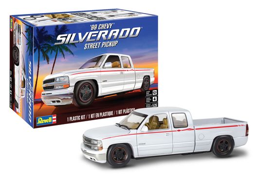 Modélisme voiture : 1999 Chevy Silverado Custom Pickup 1/25 - Revell 14538