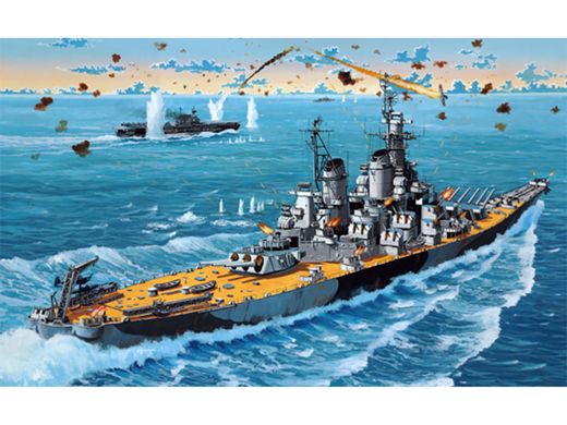 Maquette bateau militaire : USS New Jersey 1/1200 - Revell 05183