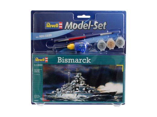 Maquette de bateau militaire : Model set Cuirassé bismark - 1/1200 -
Revell 65802