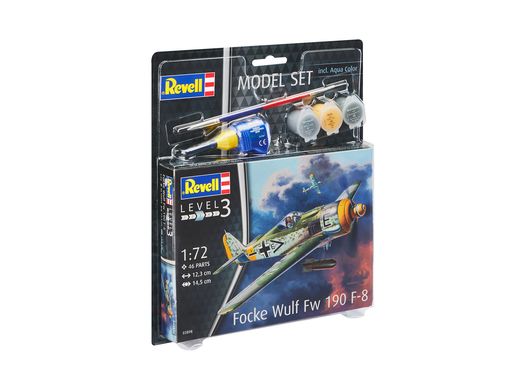 Maquette Model set avion :  Focke Wulf Fw190 F-8 - 1:72 - Revell 63898