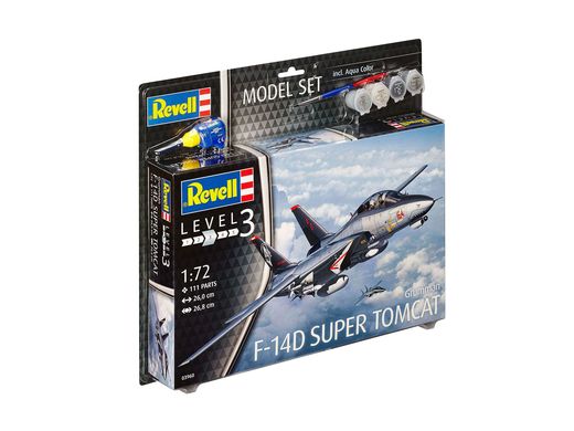 Maquette avion militaire : Model set Grumman F-14D Super Tomcat - 1:72 - Revell 63960