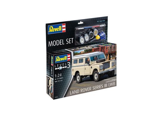 Maquette de voiture : Model set Land Rover Series III LWB (commercial) 1/24 - Revell 67056