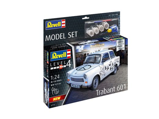 Maquette voiture : Model set Trabant 601S "Builder's Choice" 1/24- Revell 67713