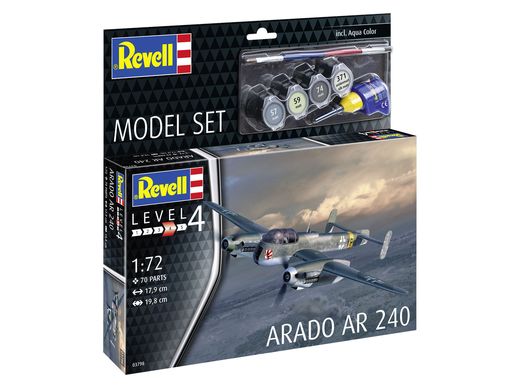 Coffret cadeau maquette avion militaire : Model set Arado AR-240 1/72 - Revell 63798