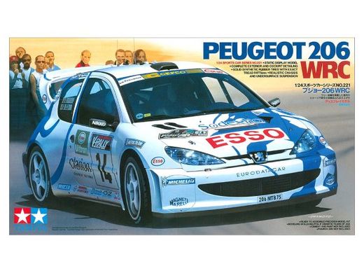 Maquette voiture de rallye - Peugeot 206 Wrc - 1/24 - Tamiya 24221