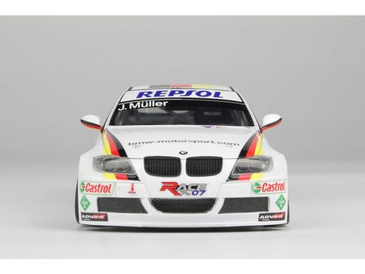 Maquette voiture : BMW 320si E90 WTCC Vainqueur Brands Hatch 2008 1/24 - Nunu PN24037