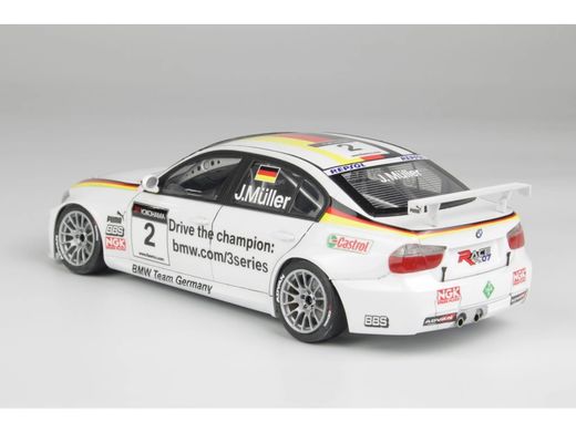 Maquette voiture : BMW 320si E90 WTCC Vainqueur Brands Hatch 2008 1/24 - Nunu PN24037