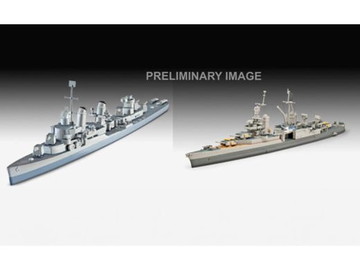 Coffret cadeau maquette : Pacific Warriors (USS Fletcher & USS Indianapolis) 1/700 - Revell 05644