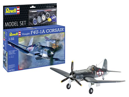 Maquette avion militaire : Model set Vought F4U-1A Corsair 1/32 - Revell 64781