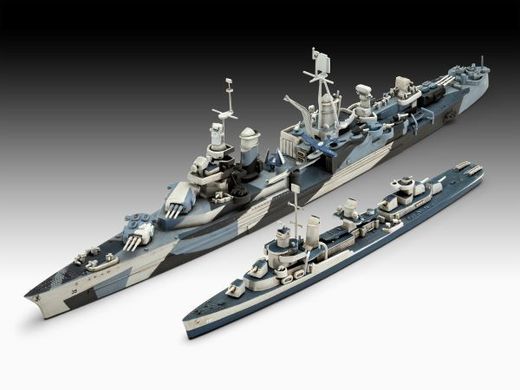 Coffret cadeau maquette : Pacific Warriors (USS Fletcher & USS Indianapolis) 1/700 - Revell 05644  5644