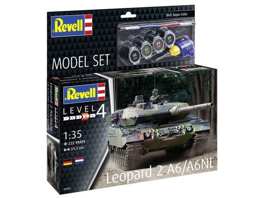 Maquette char d'assaut : Model set Leopard 2A6/A6Nl - 1/35 - Revell 63281