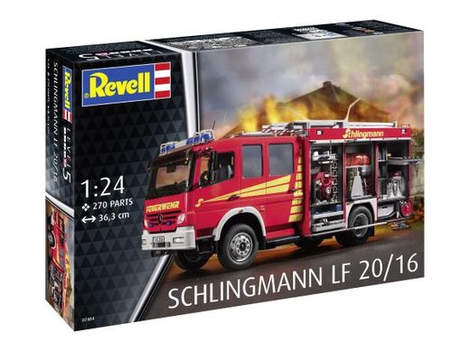 Maquette camion pompier Schlingmann LF 20/16 MERCEDES  - 1/24 - Revell 07404, 7404