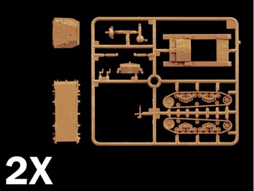 Italeri 07518 : SHERMAN M4 A3 - Special Wargames - Set 2x chars - 1/72