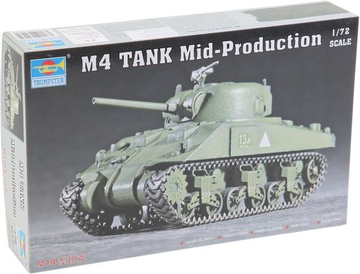 Maquette militaire : Tank M4 1/72 1:72 mid - Trumpeter 07223