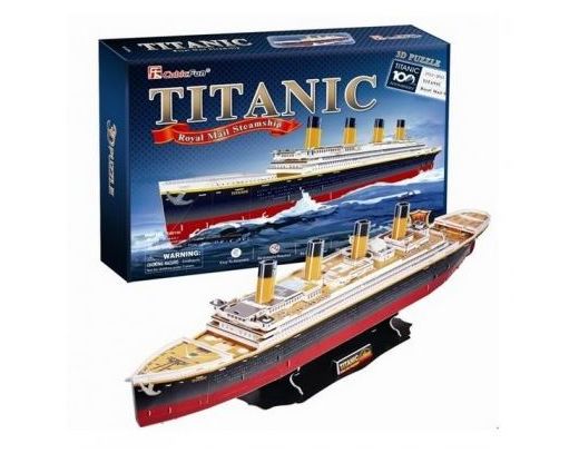 Puzzle en 3D du Titanic à construire, sans colle de la marque Cubic fun