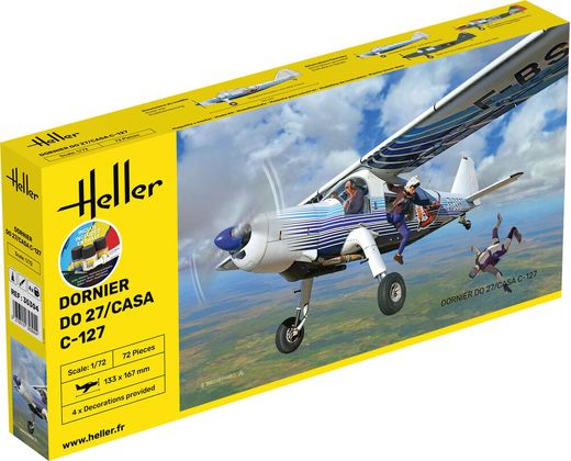 Maquette avion civil : Starter Kit DO27/CASA C-127 1/72 - Heller 35304