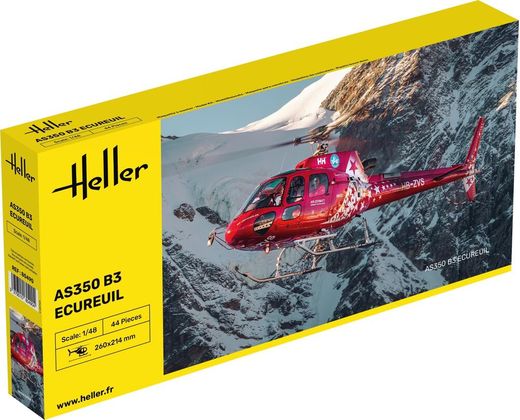 Maquette hélicoptère : AS350 B3 Ecureuil 1/48 - Heller 80490