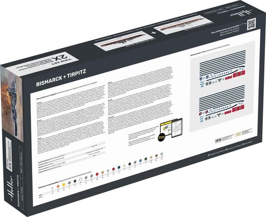 Maquettes bateaux : Starter set Bismarck + Tirpitz Twinset 1/400 - Heller 55078