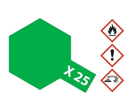 Peinture pour maquettes - X25 VERT TRANSLUCIDE - XL 23 ml - Tamiya 81025