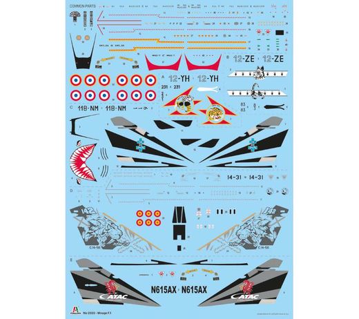 Maquette d'avion militaire : Mirage F1 C/CR 1/48 - Italeri 2839