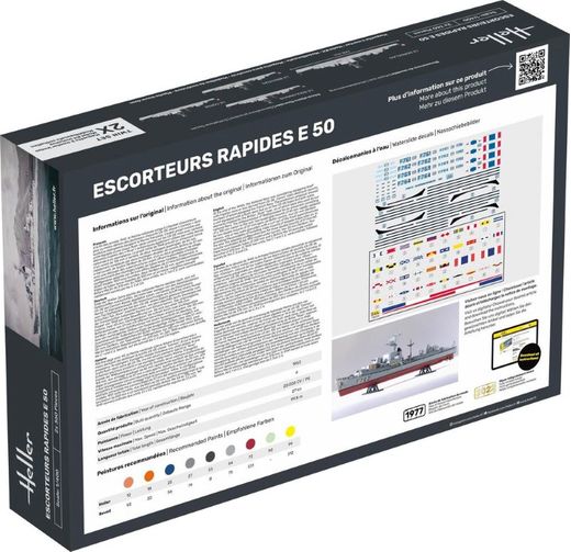 Maquette bateau : Escorteurs Rapides E50 - 1/400 - Heller 81093