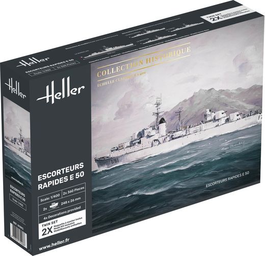 Maquette bateau : Escorteurs Rapides E50 - 1/400 - Heller 81093