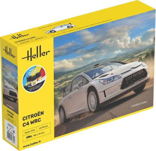 Maquette voiture : Starter kit Citroen C4 WRC au 1/24 - Heller 56756