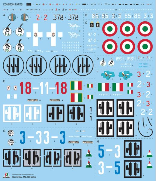 Maquette avion militaire : Macchi M.C. 205 veltro 1/32 - Italeri 2519 02519