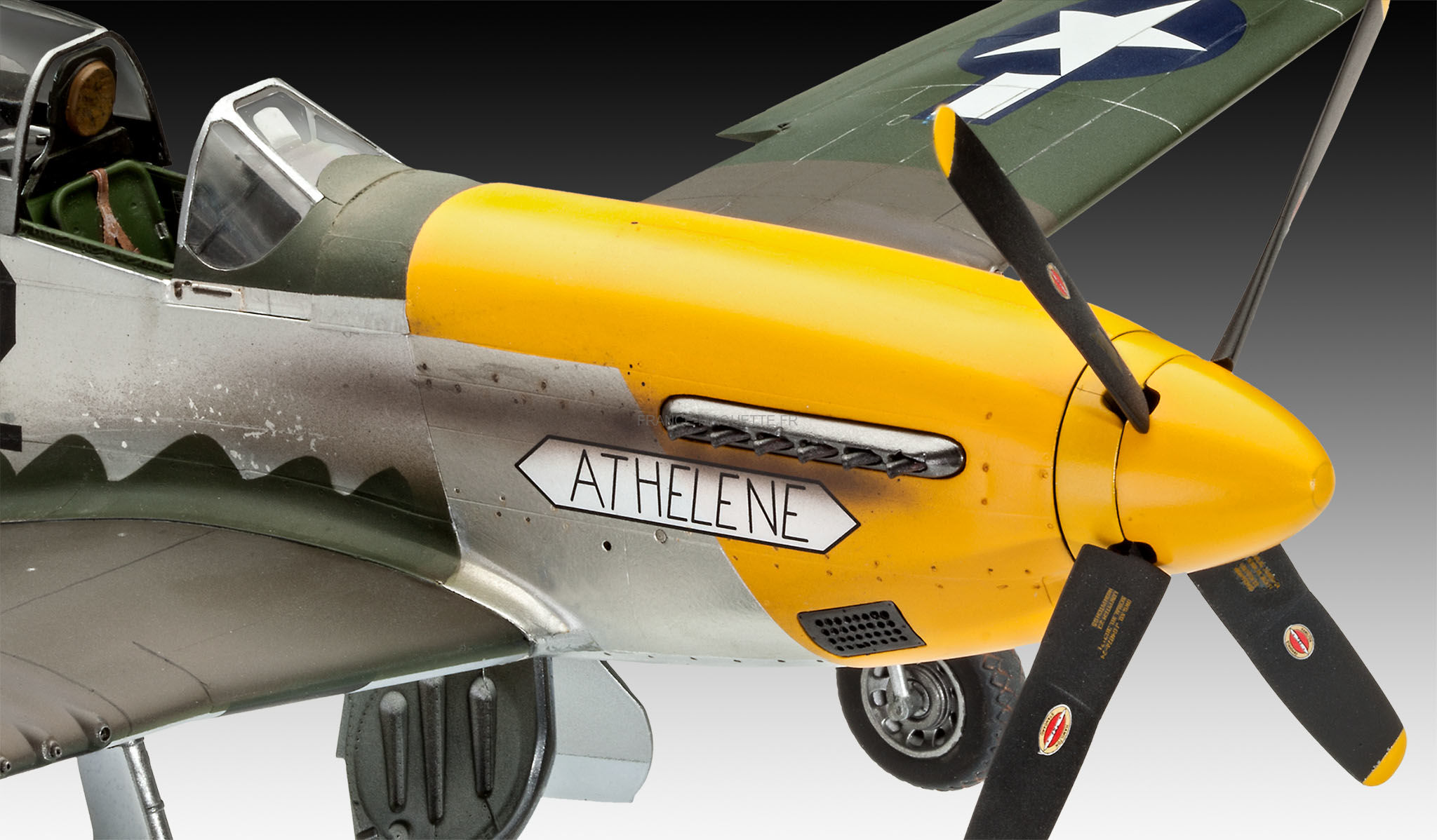 Maquette avion 'WWII Mustang' fait main