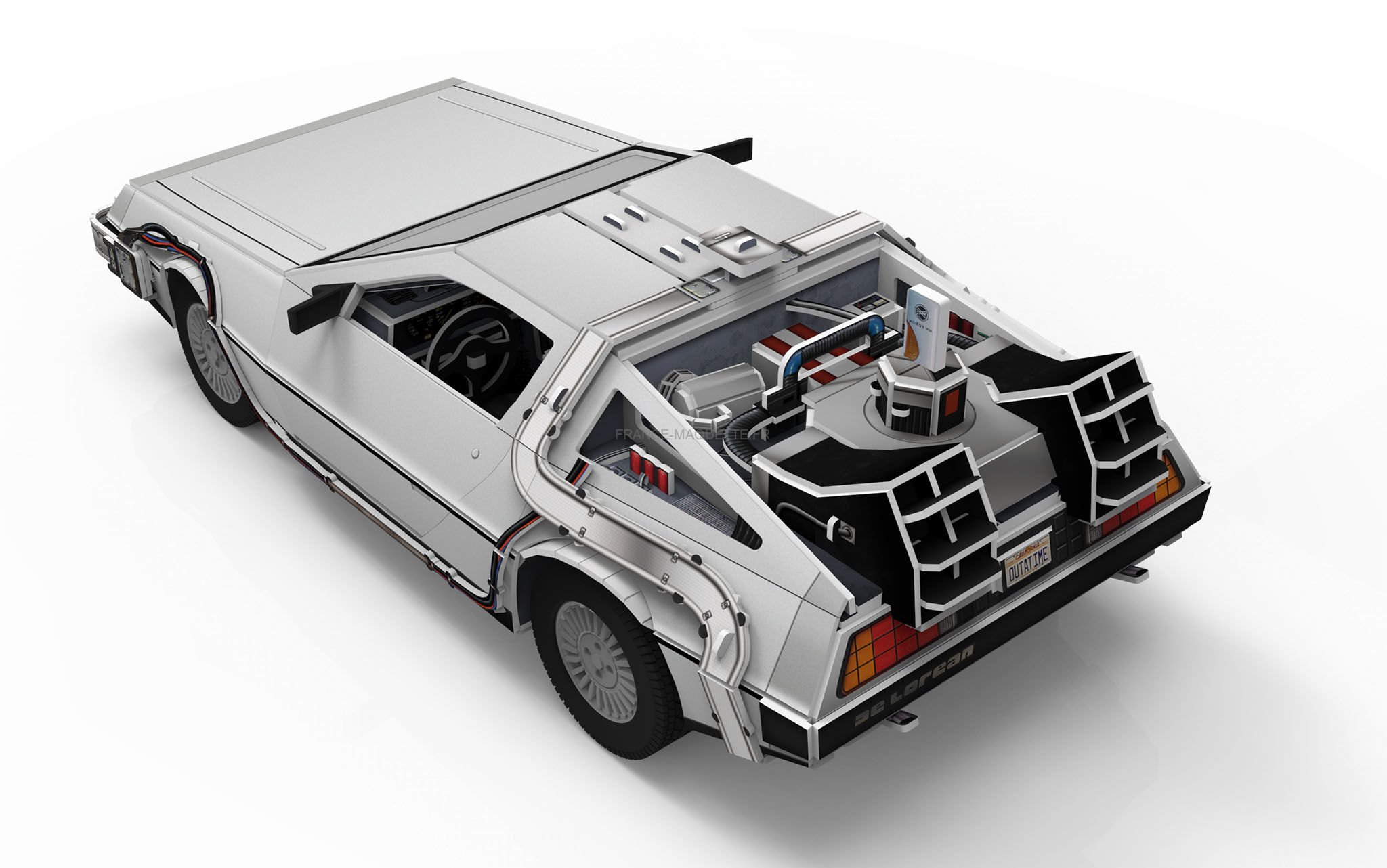 Lampe 3D DEL Auto DeLorean Retour Vers Le Futur – Légende De Pixel
