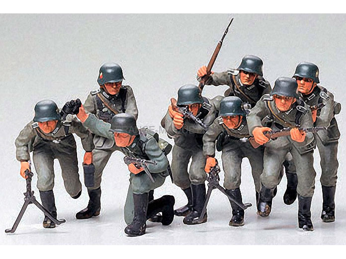Soldats allemands et britanniques de la seconde guerre mondiale + mini  figurines d'armes, ensemble militaire de la seconde guerre mondiale adapté  au
