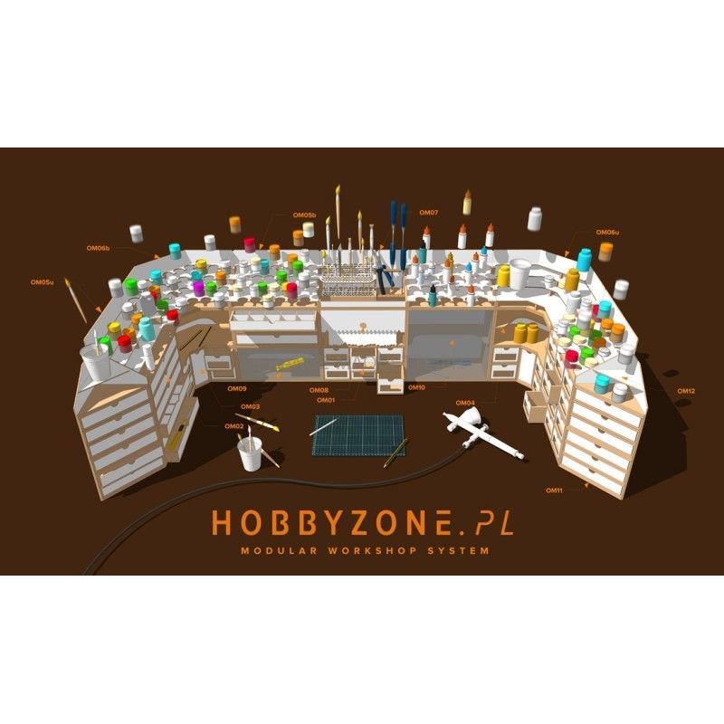 Support pour pinceaux et outils HobbyZone pour le modélisme.